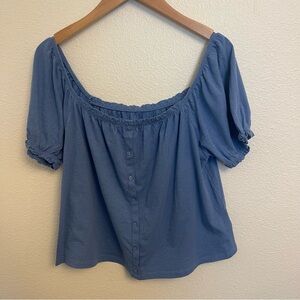 American Eagle blue flowy top size medium
